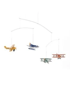 Mobile Avions 1920 Multicolores -BOUTIQUE AERO mobile quatre avions escadrille 1920 2