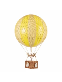 Montgolfière Jaune à Suspendre - Diamètre 32 Cm
