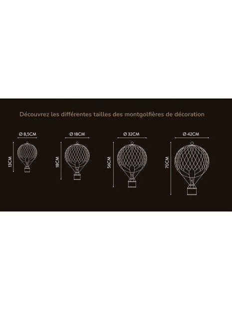 Montgolfière Rouge Avec Cœurs à Suspendre - Diamètre 8,5 Cm 8 Montgolfière Rouge Avec Cœurs à Suspendre - Diamètre 8,5 Cm – Image 6