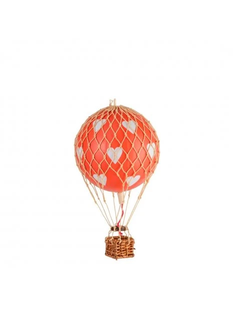 Montgolfière Rouge Avec Cœurs à Suspendre - Diamètre 8,5 Cm 3 Montgolfière Rouge Avec Cœurs à Suspendre - Diamètre 8,5 Cm