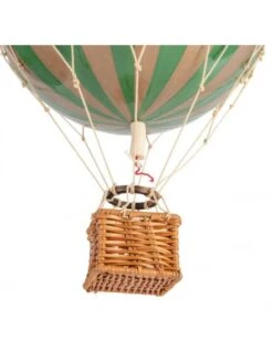 Montgolfière Verte (et Or) à Suspendre - Diamètre 18 Cm -BOUTIQUE AERO montgolfiere verte a suspendre diametre 18 cm 2