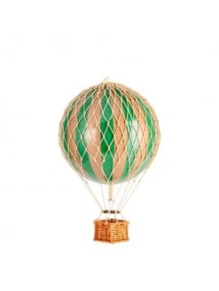 Montgolfière Verte (et Or) à Suspendre - Diamètre 18 Cm -BOUTIQUE AERO montgolfiere verte a suspendre diametre 18 cm 3
