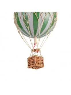 Montgolfière Verte (et Argent) à Suspendre - Diamètre 8,5 Cm -BOUTIQUE AERO montgolfiere verte a suspendre diametre 85 mm 2