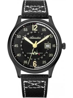 Montre Adriatica A8311.B224Q - Boîtier Noir, Cadran Noir, Bracelet Cuir Noir -BOUTIQUE AERO montre adriatica a8311b224q boitier noir cadran noir bracelet cuir noir 1