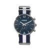 Montre Airbus Montmartre - Boîtier Acier, Cadran Bleu, Bracelet Tissu Bleu Et Blanc -BOUTIQUE AERO montre airbus montmartre boitier acier cadran bleu bracelet tissu bleu et blanc