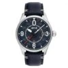 Montre Automatique AVI-8 Spitfire Birmingham AV-4090-02 - Boîtier Acier, Cadran Bleu, Bracelet Cuir Bleu