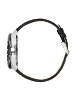 Montre Automatique Patrouille De France Athos 5 - Boîtier Noir, Cadran Noir, Bracelet Cuir Noir -BOUTIQUE AERO montre automatique patrouille de france athos 5 boitier acier cadran noir bracelet cuir noir 1