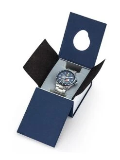 Montre Automatique Patrouille De France Athos 6 - Boîtier Noir, Cadran Bleu, Bracelet Acier -BOUTIQUE AERO montre automatique patrouille de france athos 6 boitier acier cadran bleu bracelet acier 3