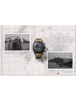 Montre AVI-8 Hawker Hunter AV-4052-02 Charbon Brise - Boîtier Noir, Cadran Noir, Bracelet Cuir Marron -BOUTIQUE AERO montre avi 8 hawker hunter av 4052 02 charbon brise boitier noir cadran noir bracelet cuir marron 6