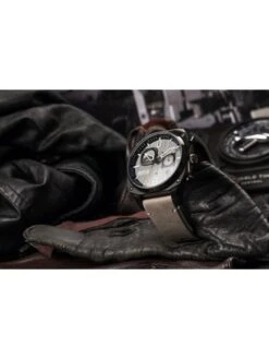 Montre AVI-8 Hawker Hunter AV-4052-03 Gris Mer - Boîtier Noir, Cadran Gris, Bracelet Cuir Sable -BOUTIQUE AERO montre avi 8 hawker hunter av 4052 03 gris mer boitier noir cadran gris bracelet cuir sable 5