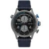 Montre AVI-8 Hawker Hunter Chronographe AV-4080-02 - Boîtier Acier, Cadran Noir, Bracelet Cuir Bleu