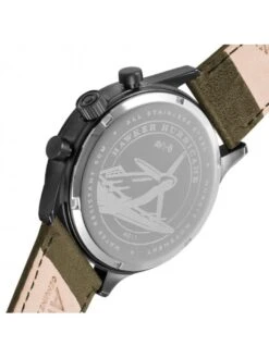 Montre AVI-8 Hawker Hurricane AV-4011-0E Terre Noire - Boîtier Noir, Cadran Noir, Bracelet Cuir Kaki -BOUTIQUE AERO montre avi 8 hawker hurricane av 4011 0e terre noire boitier noir cadran noir bracelet cuir kaki 5