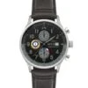 Montre AVI-8 Hawker Hurricane AV-4011-0U Gris Noir - Boîtier Acier, Cadran Noir, Bracelet Cuir Gris