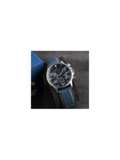 Montre AVI-8 Hawker Typhoon RB396 AV-4093-07 édition Limitée - Boîtier Acier, Cadran Bleu, Bracelet Cuir Bleu -BOUTIQUE AERO montre avi 8 hawker typhoon rb396 av 4093 07 edition limitee boitier acier cadran bleu bracelet cuir bleu 4