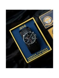 Montre AVI-8 Hawker Typhoon RB396 AV-4093-07 édition Limitée - Boîtier Acier, Cadran Bleu, Bracelet Cuir Bleu -BOUTIQUE AERO montre avi 8 hawker typhoon rb396 av 4093 07 edition limitee boitier acier cadran bleu bracelet cuir bleu 7