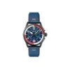 Montre AVI-8 Laguna Sumatra AV-4105-01 édition Limitée - Boîtier Acier, Cadran Tricolore, Bracelet Cuir Bleu
