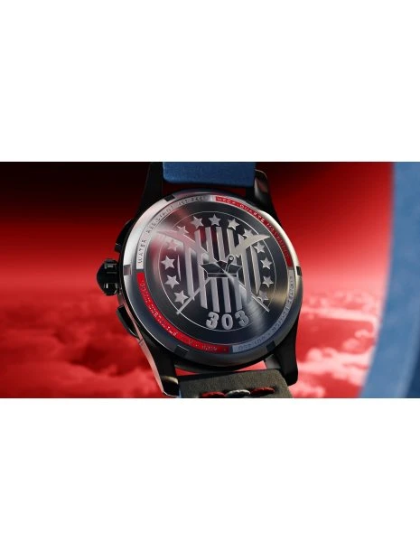 Montre AVI-8 Laguna Sumatra AV-4105-01 édition Limitée - Boîtier Acier, Cadran Tricolore, Bracelet Cuir Bleu 7 Montre AVI-8 Laguna Sumatra AV-4105-01 édition Limitée - Boîtier Acier, Cadran Tricolore, Bracelet Cuir Bleu – Image 5