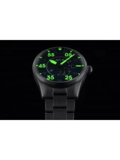 Montre Automatique AVI-8 Spitfire AV-4073-11 - Boîtier Acier, Cadran Bleu, Bracelet Cuir Marron -BOUTIQUE AERO montre avi 8 spitfire av 4073 11 boitier acier cadran bleu bracelet cuir marron 5