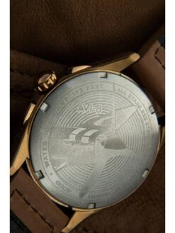 Montre AVI-8 Spitfire AV-4089-02 Vert Bronze - Boîtier Bronze, Cadran Vert, Bracelet Cuir Marron -BOUTIQUE AERO montre avi 8 spitfire av 4089 02 vert bronze boitier bronze cadran vert bracelet cuir marron 6
