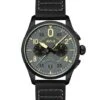 Montre AVI-8 Spitfire AV-4089-08 Gris épais - Boîtier Acier, Cadran Gris, Bracelet Cuir Noir -BOUTIQUE AERO montre avi 8 spitfire av 4089 08 gris epais boitier acier cadran gr