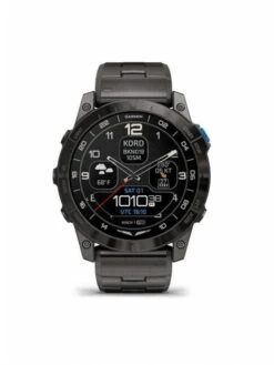 Montre Connectée Garmin D2 Mach 1 Pro - Boîtier Noir, Cadran Noir, Bracelet Titane Noir