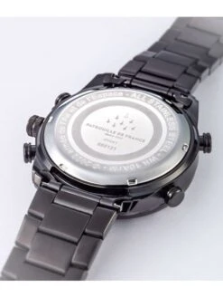 Montre Patrouille De France Athos 1 - Boîtier Noir, Cadran Noir, Bracelet Acier Noir -BOUTIQUE AERO montre patrouille de france athos 1 boitier noir cadran noir bracelet acier noir 2