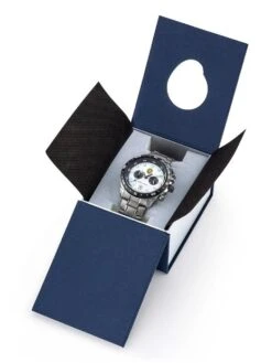 Montre Patrouille De France Athos 3 - Boîtier Noir, Cadran Argenté, Bracelet Acier -BOUTIQUE AERO montre patrouille de france athos 3 boitier acier cadran argente 3