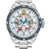 Montre Patrouille De France Athos 8 - Boîtier Noir, Cadran Argenté, Bracelet Acier -BOUTIQUE AERO montre patrouille de france athos 8 boitier acier cadran argente