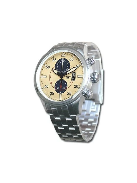 Montre Torgoen T33 203 - Boîtier Acier, Cadran Ivoire, Bracelet Acier 4 Montre Torgoen T33 203 - Boîtier Acier, Cadran Ivoire, Bracelet Acier – Image 2