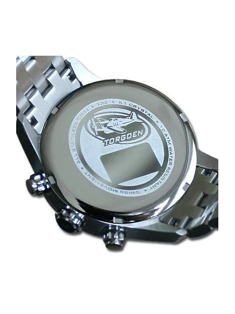 Montre Torgoen T33 203 - Boîtier Acier, Cadran Ivoire, Bracelet Acier 7 Montre Torgoen T33 203 - Boîtier Acier, Cadran Ivoire, Bracelet Acier – Image 5