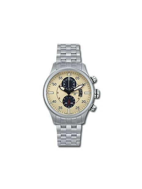Montre Torgoen T33 203 - Boîtier Acier, Cadran Ivoire, Bracelet Acier 3 Montre Torgoen T33 203 - Boîtier Acier, Cadran Ivoire, Bracelet Acier