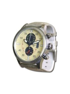 Montre Torgoen T33 402 - Boîtier Acier, Cadran Ivoire, Bracelet Nylon Beige -BOUTIQUE AERO montre torgoen t33 402 boitier acier cadran ivoire bracelet nylon beige 2