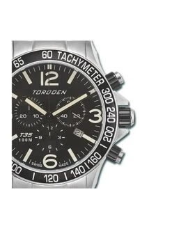 Montre Torgoen T35 201 - Boîtier Acier, Cadran Noir, Bracelet Acier -BOUTIQUE AERO montre torgoen t35 201 boitier acier cadran noir bracelet acier 2