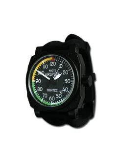 Montre Trintec Zulu-03 Style Anémomètre - Boîtier Noir, Cadran Noir, Bracelet Silicone Noir -BOUTIQUE AERO montre trintec zulu 03 style anemometre boitier noir cadran noir bracelet silicone noir 2
