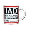 Mug Bag-tag IAD - Air France Washington -BOUTIQUE AERO mug bag tag i a d air france washington