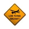 Panneau De Signalisation Métallique Low Flying Aircraft