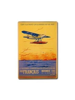 Plaque Décorative 1re Traversée Commerciale De L'Atlantique Sud Des Français