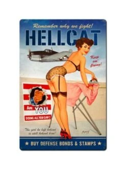 MAXI Plaque Décorative Remember We Flight ! / Hellcat F4U