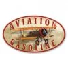 Plaque Décorative Aviation Gasoline (ovale)