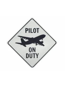 Plaque Décorative En Métal Pilot On Duty