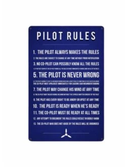 Plaque Décorative Pilot Rules