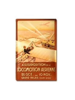 Plaque Décorative En Relief 4e Exposition De La Locomotion Aérienne (20 X 30 Cm)