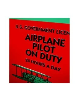 Plaque Décorative En Relief Airplane Pilot On Duty -BOUTIQUE AERO plaque decorative en relief airplane pilot on duty 2