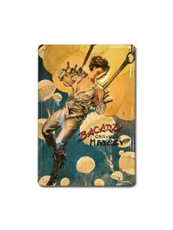 Plaque Décorative En Relief Bacardi (20 X 30 Cm)