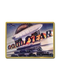 Plaque Décorative En Relief Good Year (grand Modèle)