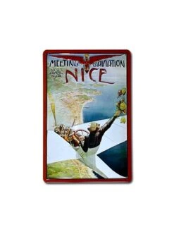 Plaque Décorative En Relief Du Meeting D'Aviation De Nice