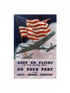 Plaque Décorative « Keep'em Flying »