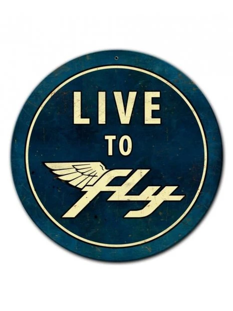 Plaque Décorative Ronde Live To Fly 3 Plaque Décorative Ronde Live To Fly