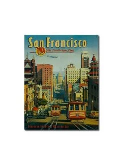 Plaque Décorative San Francisco - TWA - The Lindbergh Line