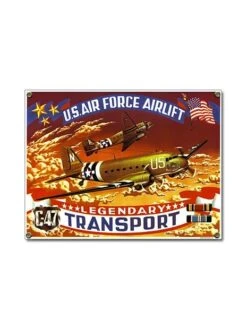Plaque émaillée C47 Transport